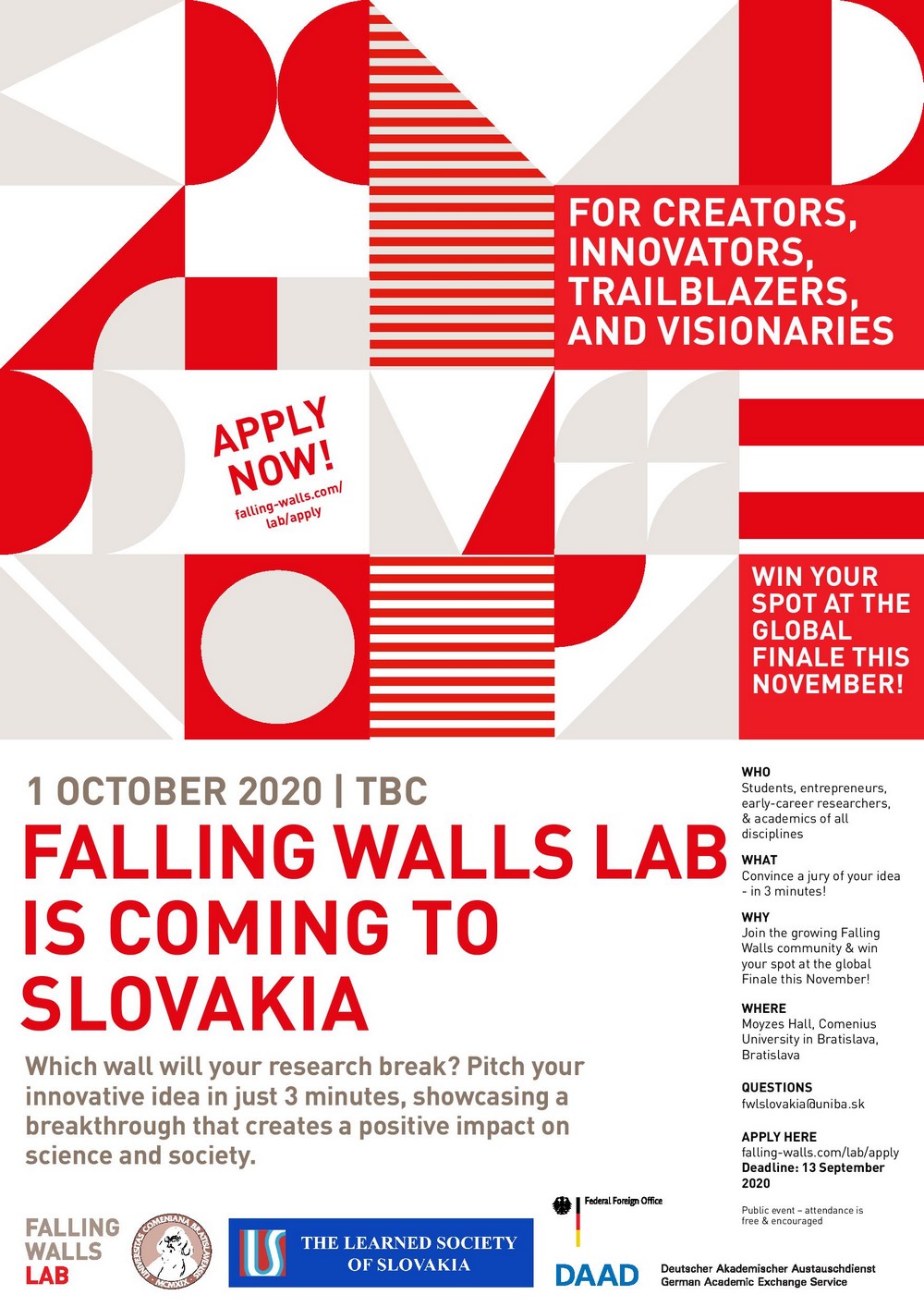 Falling Walls Lab Slovakia 2020