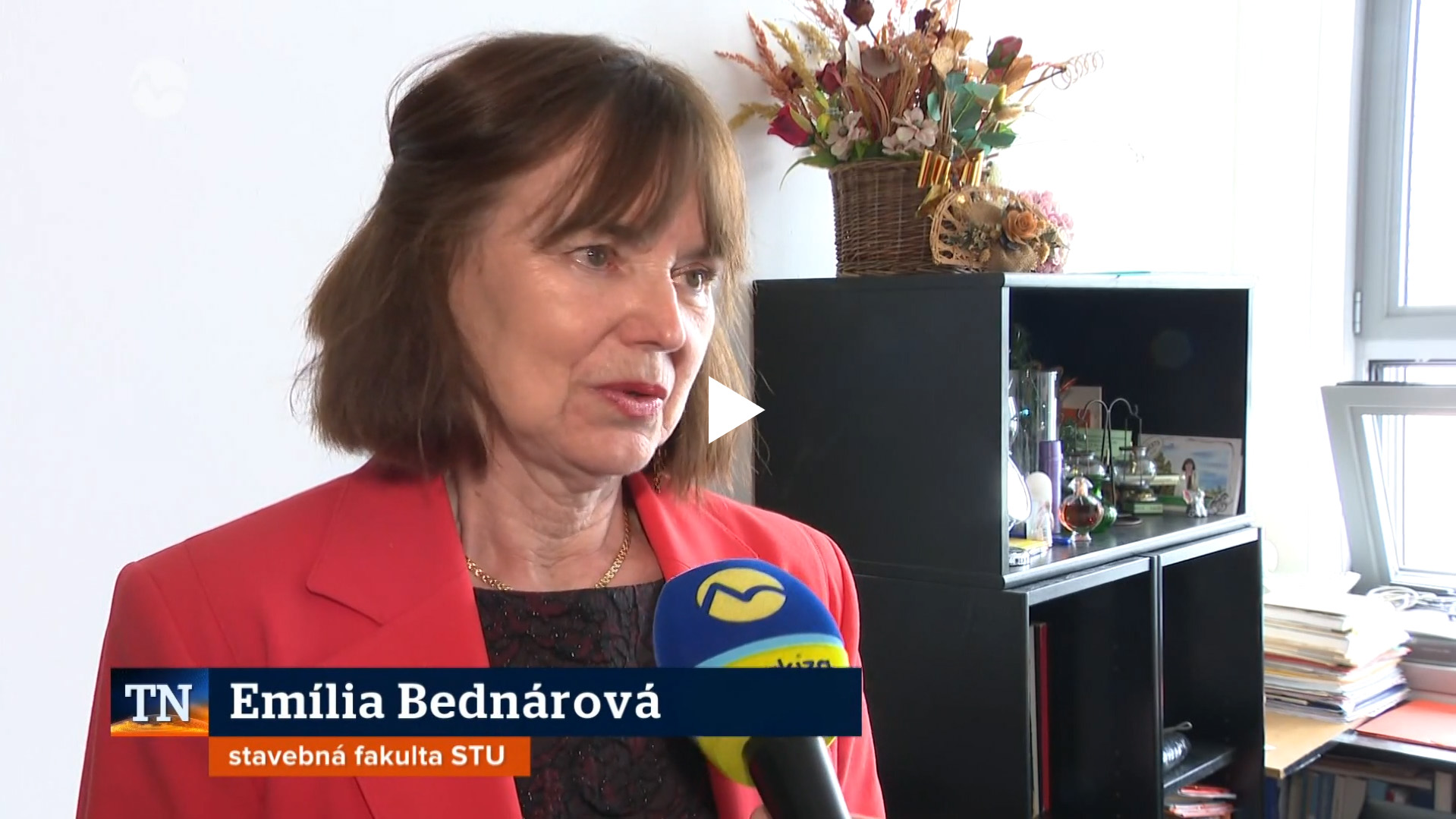 Prof. Emília Bednárová v Televíznych novinách a Rádiožurnále