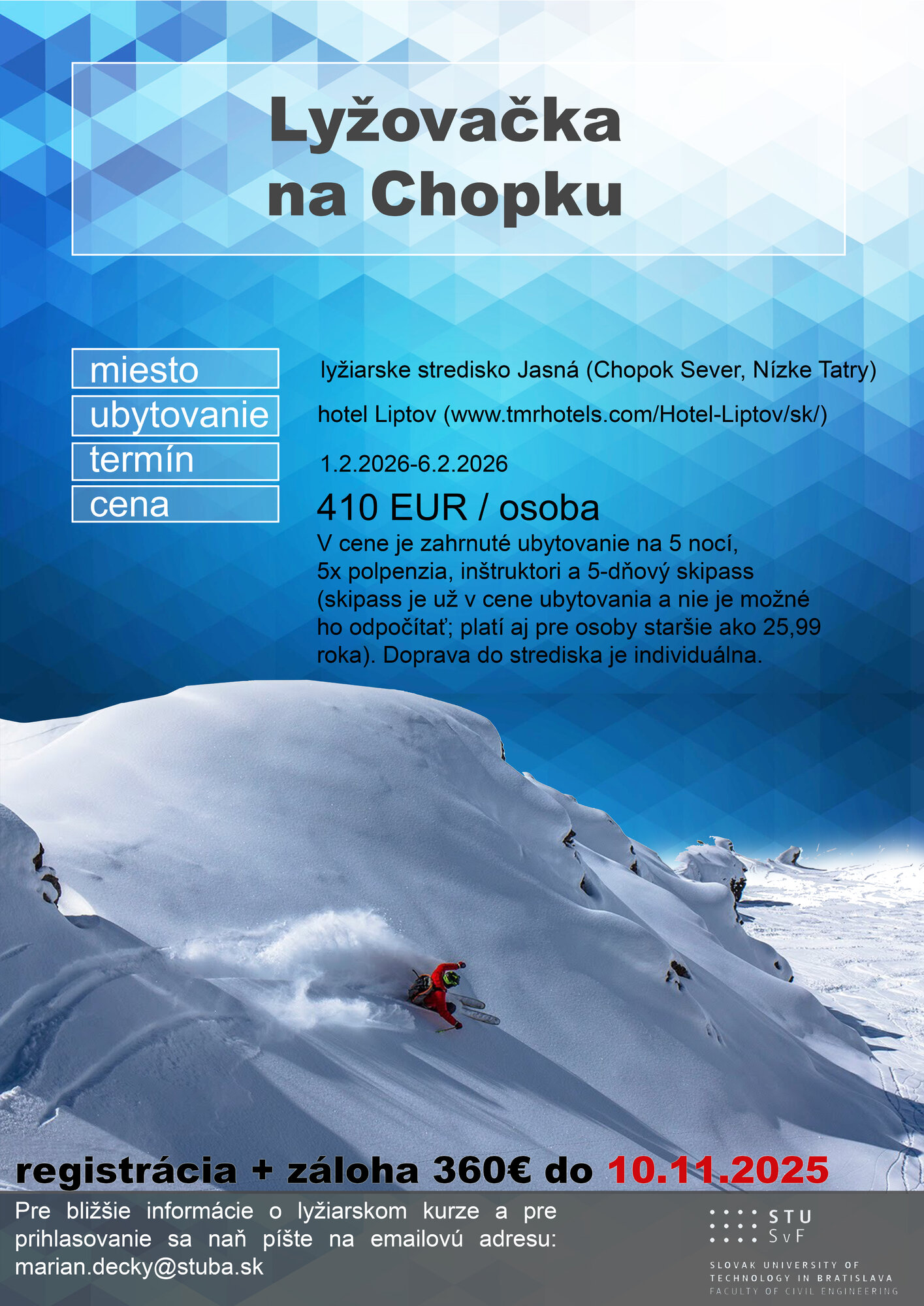 Plagát Lyžovačka na Chopka