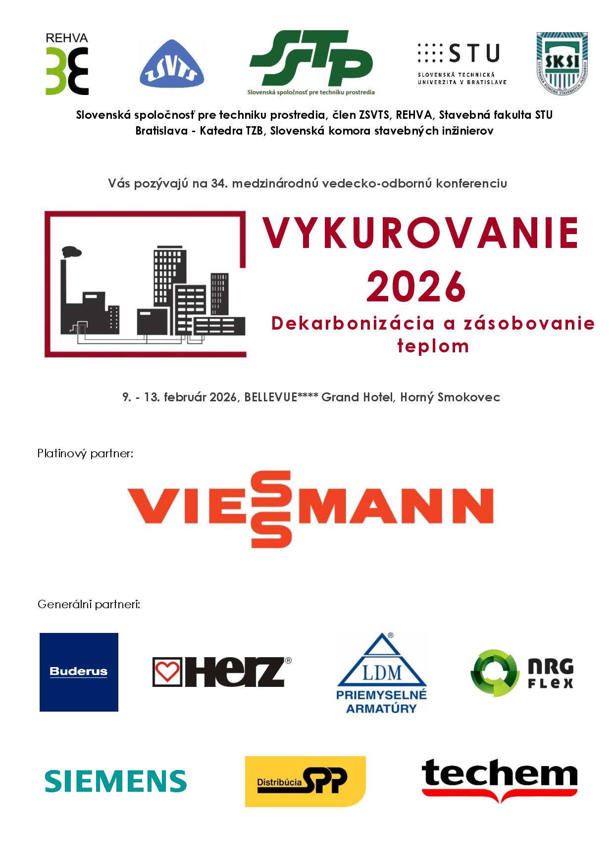 Poster konferencie Vykurovanie 2026