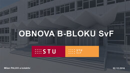 Obnova B-bloku Stavebnej fakulty