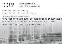 Pozvánkana výstavu Nové trendy v navrhovaní bytových domov na Slovensku