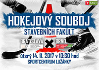 Tradičný hokejový súboj stavebných fakúlt Bratislava vs. Brno