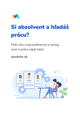 Si absolvent a hľadáš prácu?