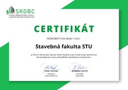 Stali sme sa členom Slovenskej rady pre zelené budovy