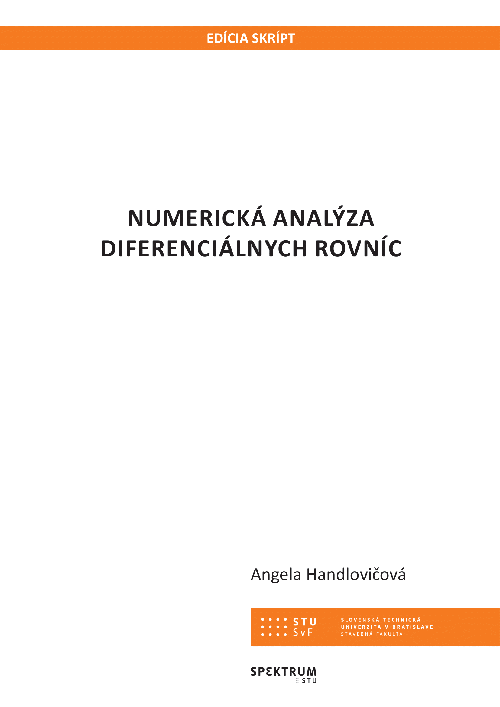 NUMERICKÁ ANALÝZA DIFERENCIÁLNYCH ROVNÍC