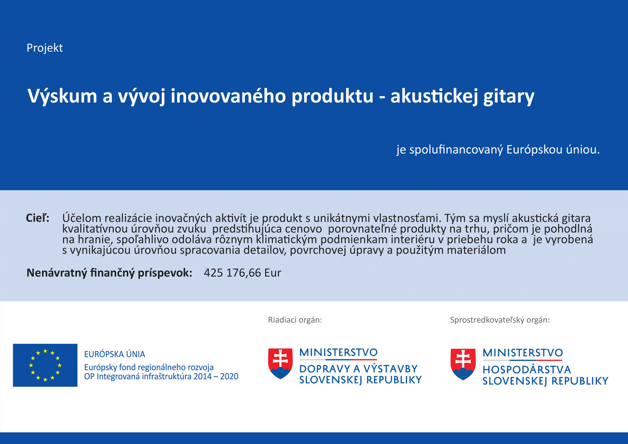 Výskum a vývoj inovovaného produktu - akustickej gitary