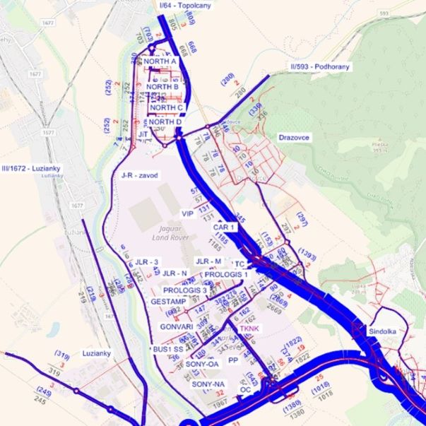 Scenár zaťaženia dopravy priemyselného parku v Nitre