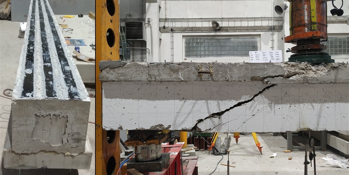 Skúšanie zosilňovania klasickými materiálmi aj aplikáciou FRP