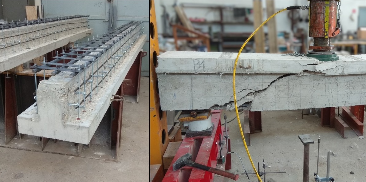 Skúšanie zosilňovania klasickými materiálmi aj aplikáciou FRP
